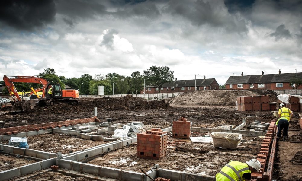 Workers on construction site